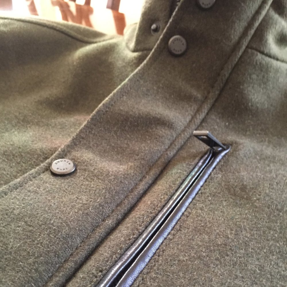 Andrew Marc Fuse wool jacket w shearling collar - Picture 5 of 6